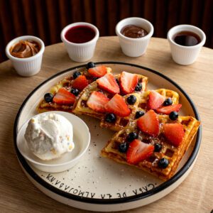 Waffle de almojábana o pandebono